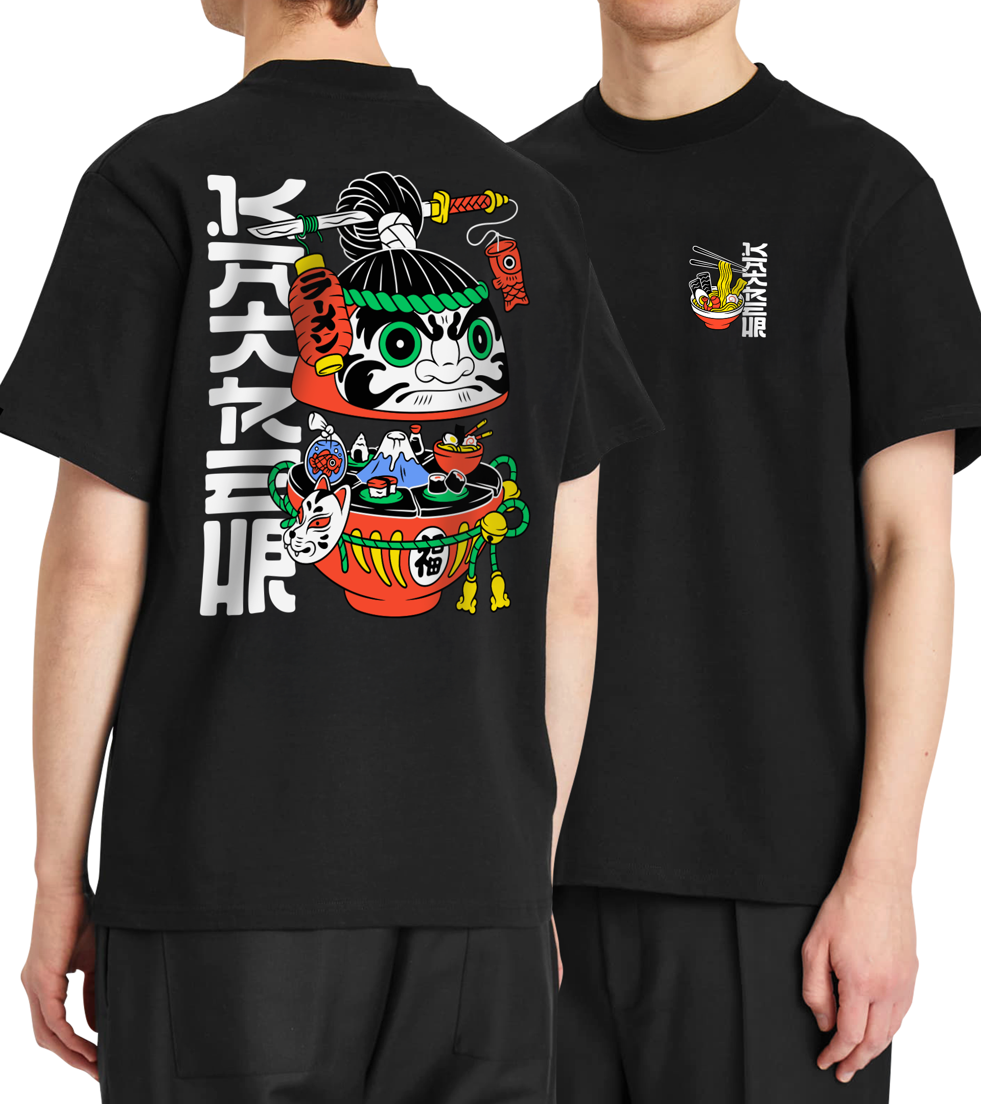 T-shirt Kaiten Daruma - Black Katreur®