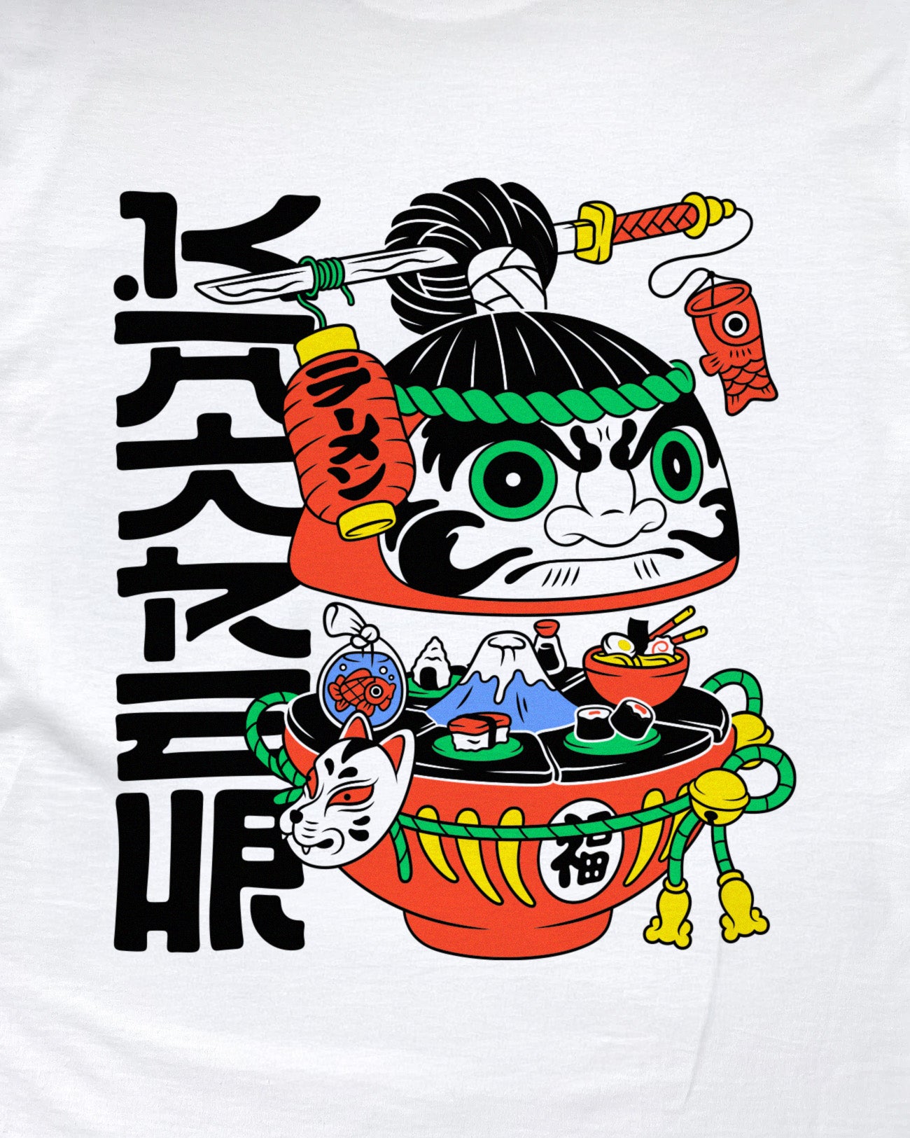Kaiten Daruma – T-Shirt Blanc