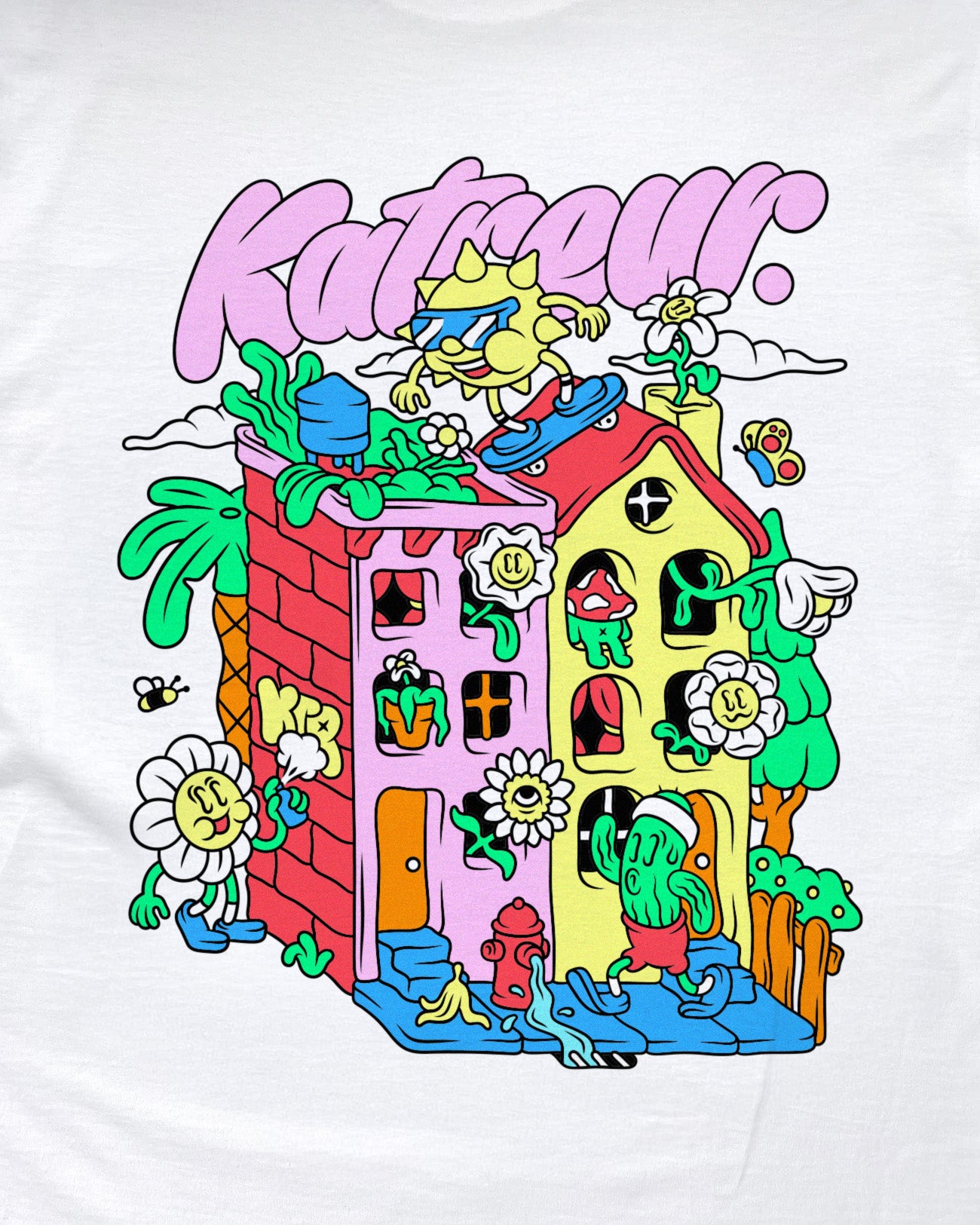 Sunny Avenue - T-Shirt Blanc