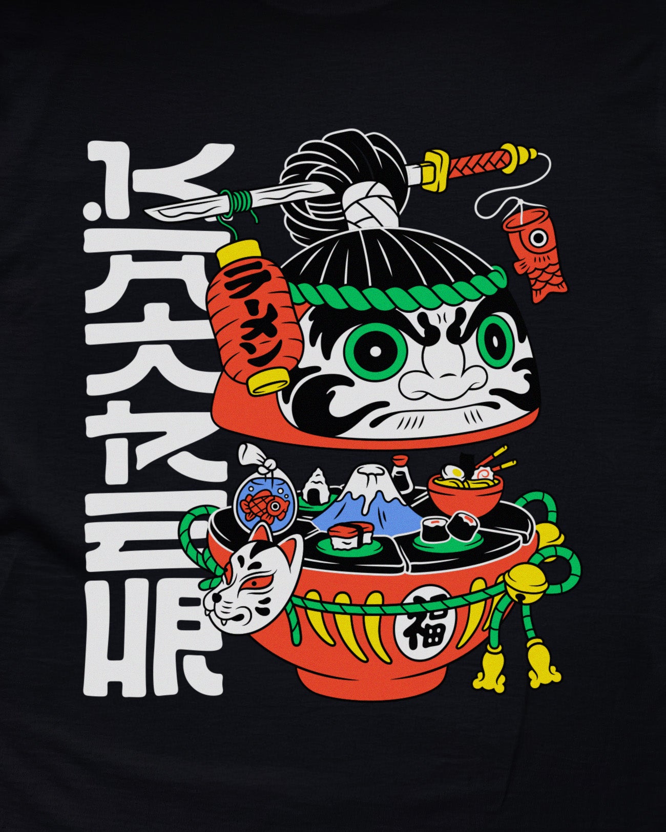 Kaiten Daruma – T-Shirt Noir