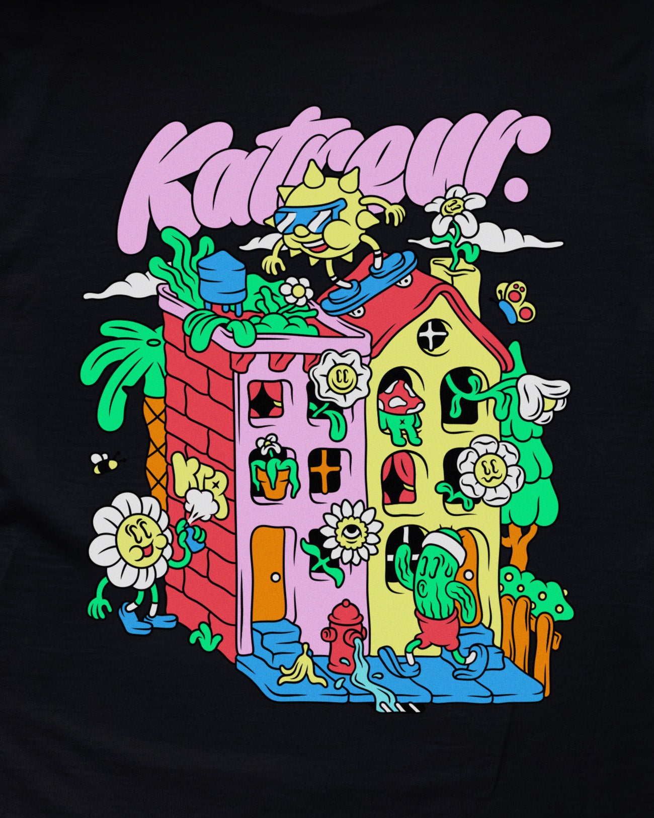 Sunny Avenue - T-Shirt Noir
